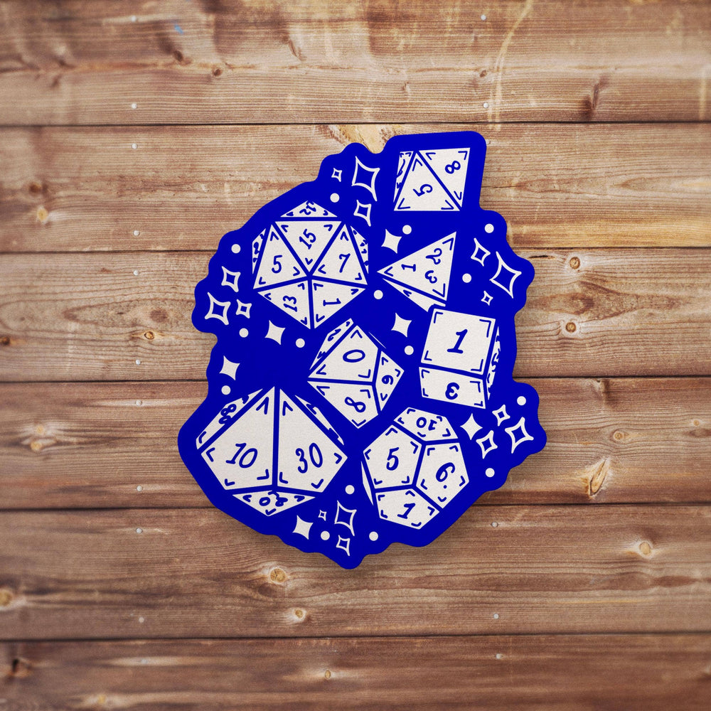 Dice Throw Stickers D & D Inspired: Holo Red