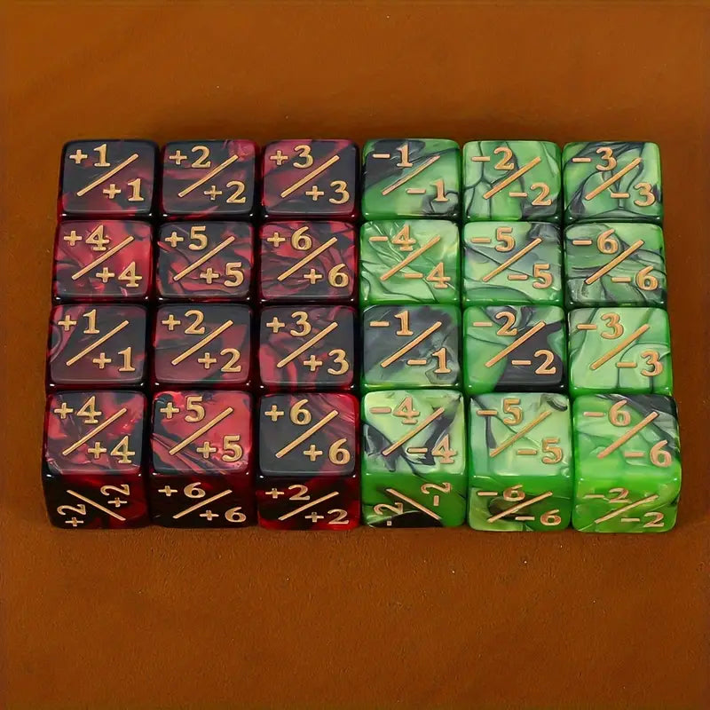 Acrylic 24 Spindown and 3 Keyword Dice in Assorted Colors (DCD6SP4)