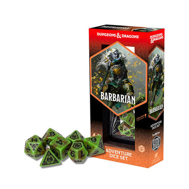 D&D Adventure Dice - Barbarian: Green, Brown