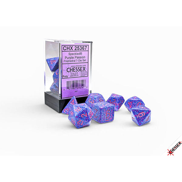 RPG Dice Set 7-Die Set Speckled Dice: Purple Passion (CHX25367)