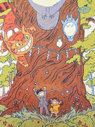 Totoro Small Riso Print