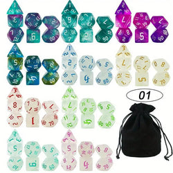 Game Grid Acrylic Dice Set by GAME GRID Assorted Colors (GGDIAC1)