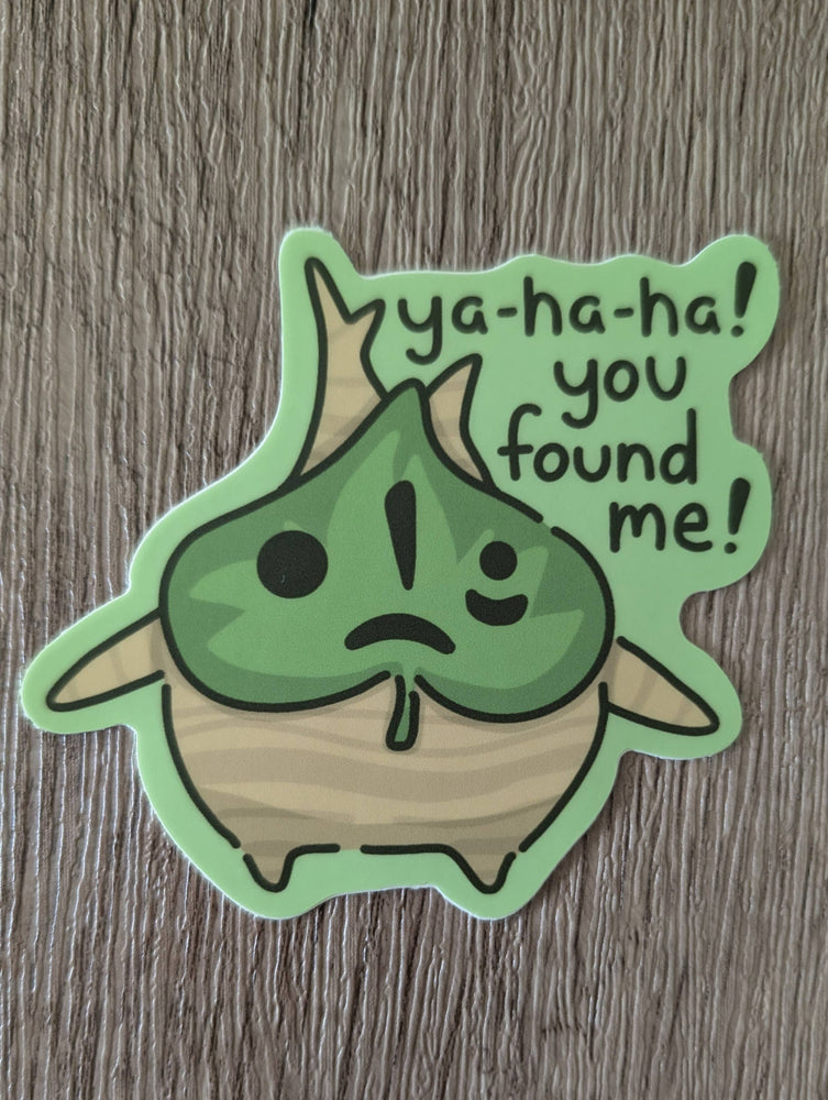 Perceive Ya-Ha-Ha! Korok - Cute Zelda Nintendo Vinyl Sticker: Do Not Perceive Me