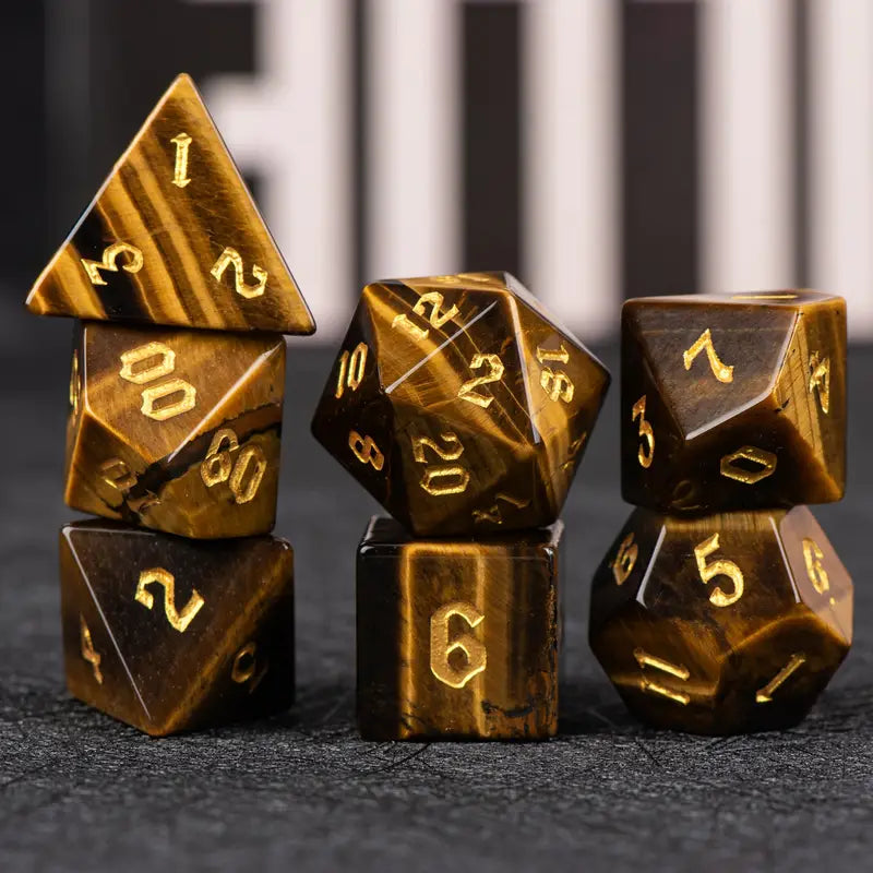 Gemstone Dice Set Tiger's Eye (DCPHGS7)