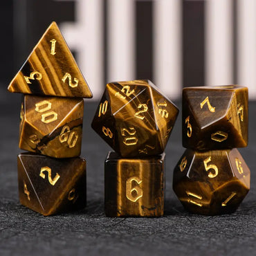 Gemstone Dice Set Tiger's Eye (DCPHGS7)