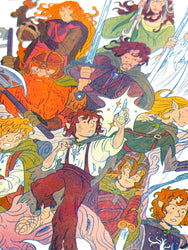 Return of the King, Lord of the Rings Small Riso Print.