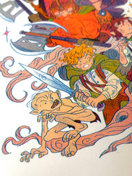 Return of the King, Lord of the Rings Small Riso Print.