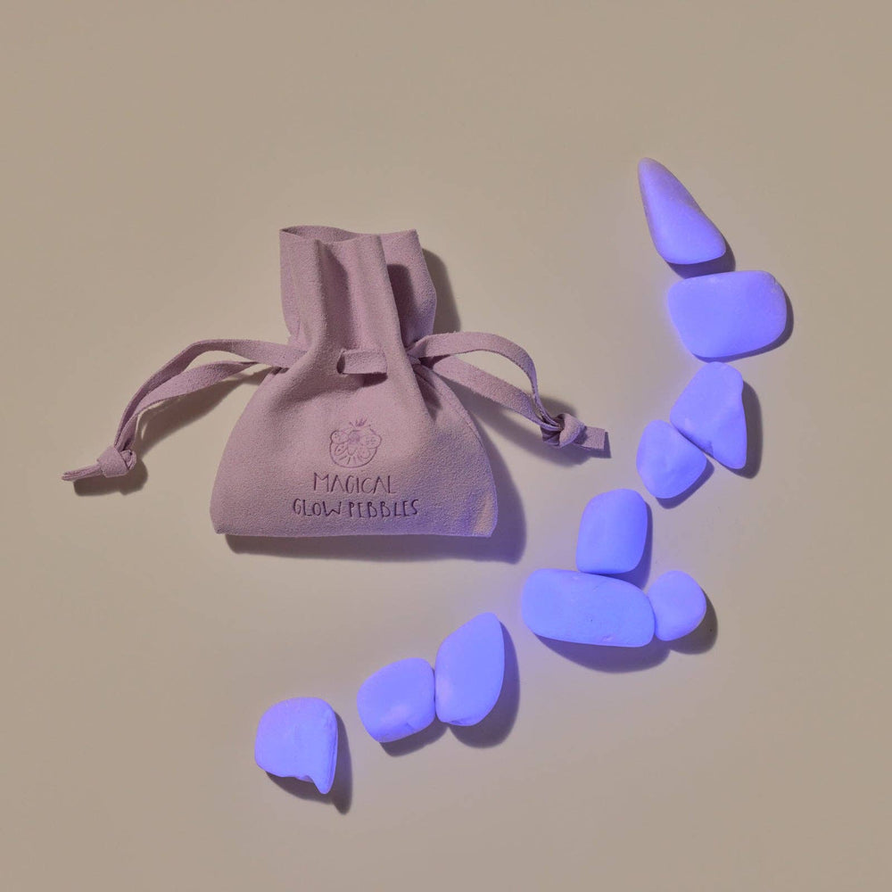 Super Bright Glow Pebbles - Purple