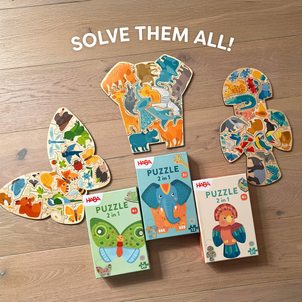 Parrot 2-in-1 Wooden Puzzle