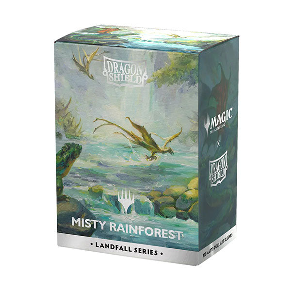 Dragon Shield Sleeves: Standard DUAL- Matte 'MTG Landfall Series- Misty Rainforest' Art