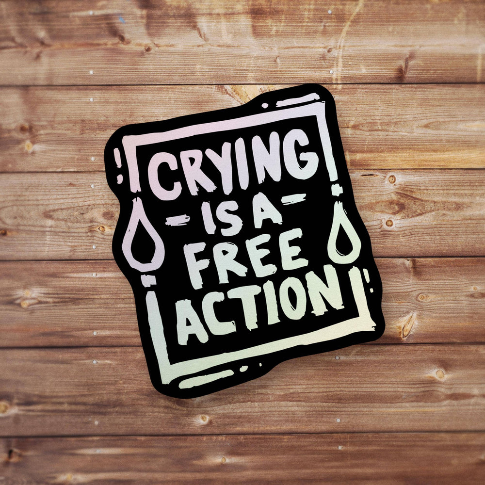 Holographic Crying Is a Free Action Sticker: Holographic Black