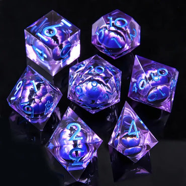Resin Dice Set Purple Dragon Eye Core (DCPHRE9)
