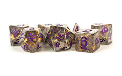 16mm Resin Polyhedral Dice Set - Colorful 18 Colors: Translucent Rainbow