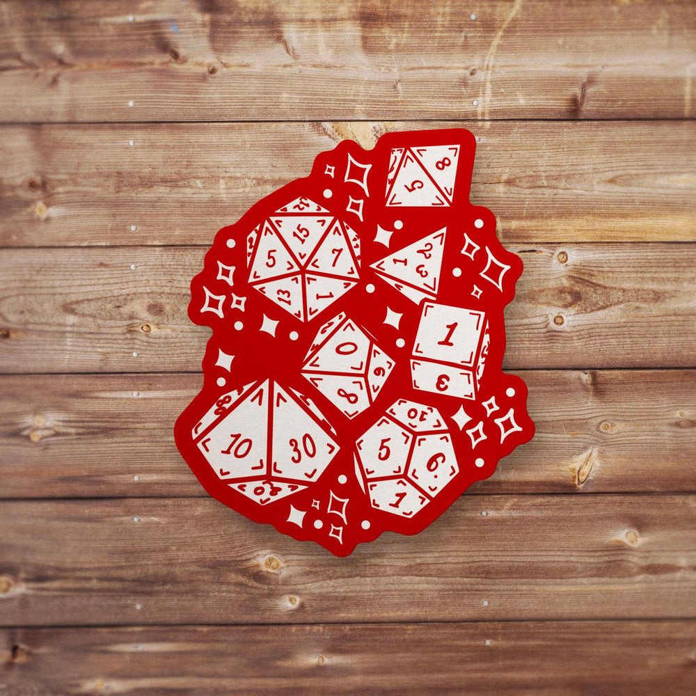 Dice Throw Stickers D & D Inspired: Holo Blue
