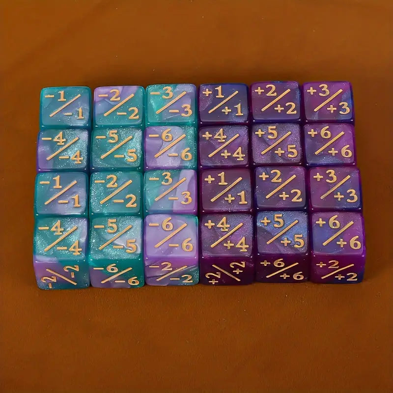 Acrylic 24 Spindown and 3 Keyword Dice in Assorted Colors (DCD6SP4)