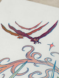 Return of the King, Lord of the Rings Small Riso Print.