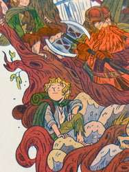 Lord of the Rings, Two Towers Print - Small Riso Print