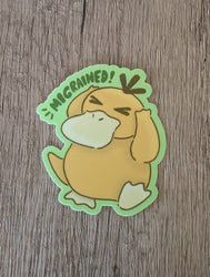 Psyduck Migraine - Cute Pokemon Nintendo Game Vinyl Sticker