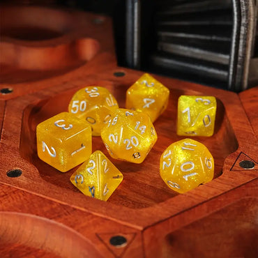 Acrylic Dice Set Starry Sky Yellow (DCPHAC17)