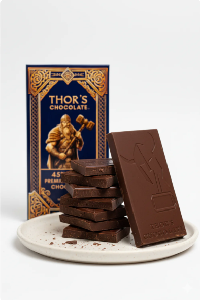 Thor's Chocolate - 45% Milk Premium Artisan Chocolate Bar