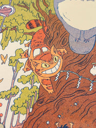 Totoro Small Riso Print