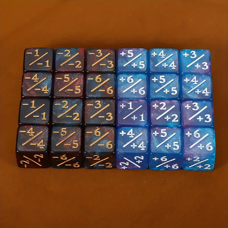 Acrylic 24 Spindown and 3 Keyword Dice in Assorted Colors (DCD6SP4)