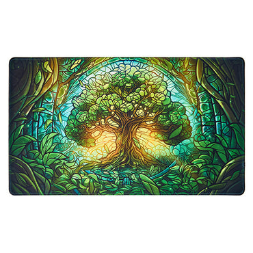 Playmat: Stained Glass- Mythical Forest (24" x 14")
