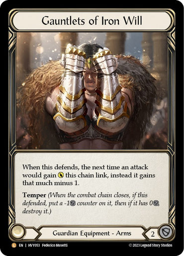 Gauntlets of Iron Will [HVY053] (Heavy Hitters)  Rainbow Foil