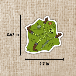 Eaten by a Gelatinous Cube Sticker - Dumb Ways to D&Die