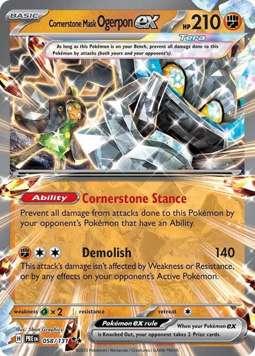 Cornerstone Mask Ogerpon ex (058/131) [Scarlet & Violet: Prismatic Evolutions]