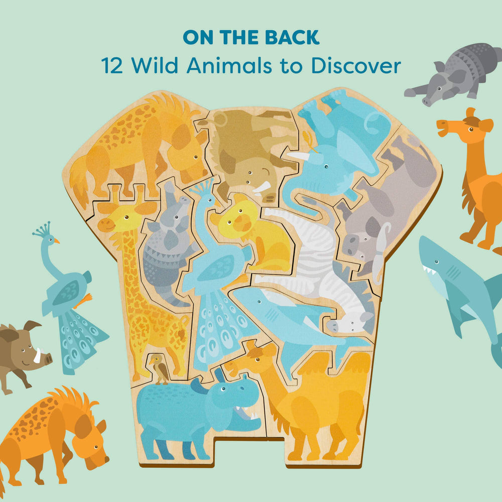 Elephant 2-in-1 Wooden Puzzle