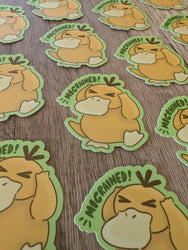 Psyduck Migraine - Cute Pokemon Nintendo Game Vinyl Sticker