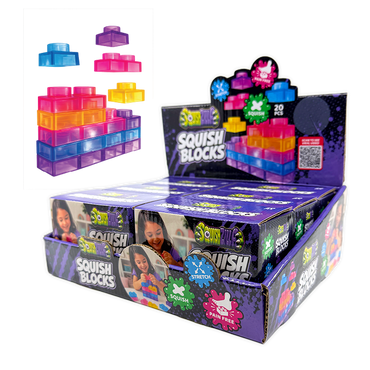 Fun Doh Squish Blocks Building Fidget Sensory Toy- 6/Display: Wholesale Price