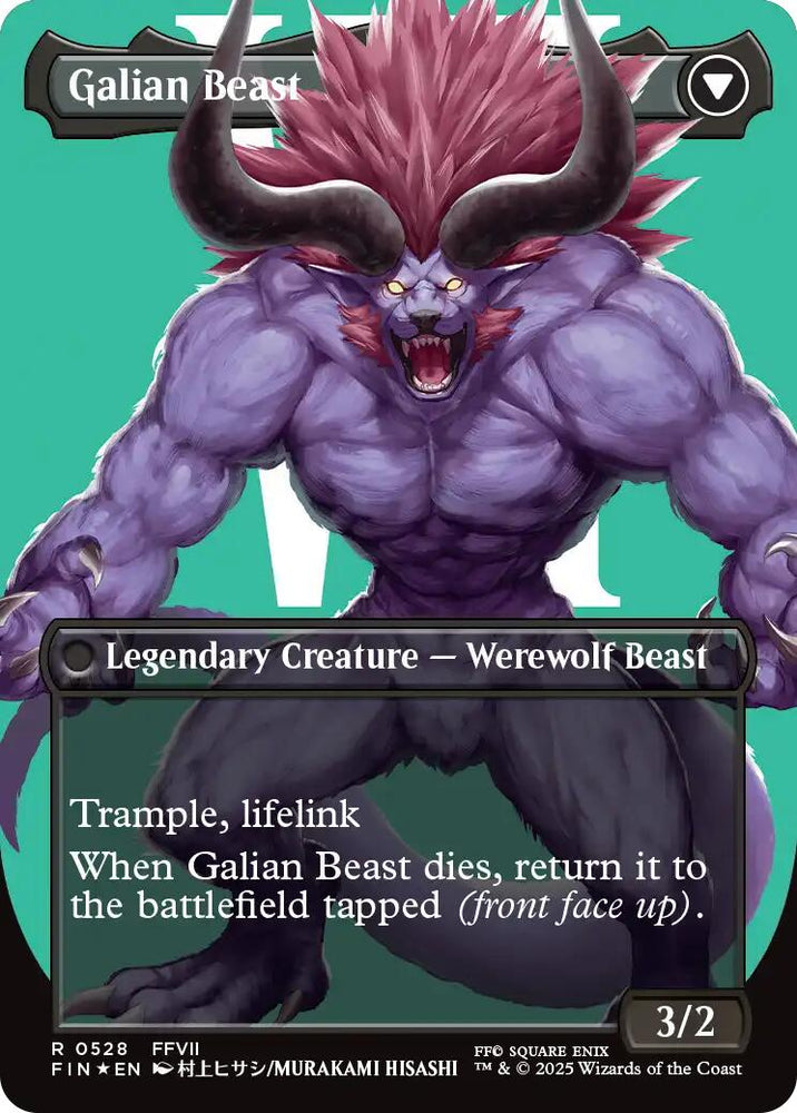 Vincent Valentine // Galian Beast (Borderless) (Surge Foil) [FINAL FANTASY]
