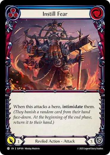 Instill Fear (Blue) [SUP109] (Super Slam)  Rainbow Foil