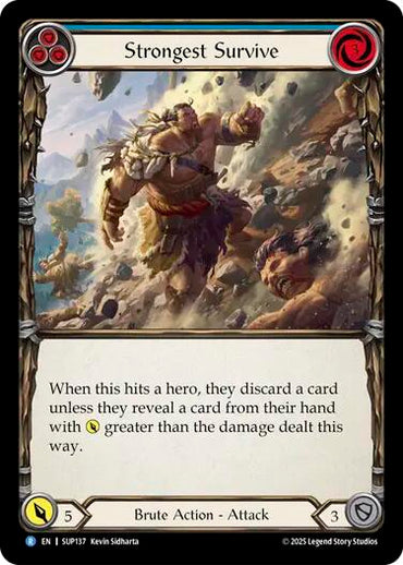 Strongest Survive (Blue) [SUP137] (Super Slam)  Rainbow Foil