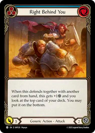 Right Behind You (Blue) [SUP235] (Super Slam)  Rainbow Foil