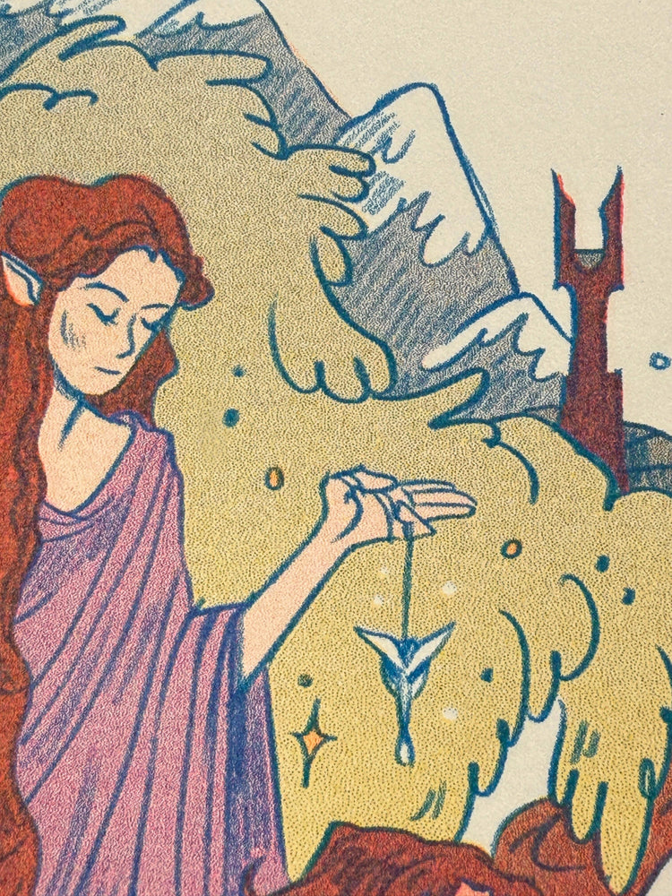 Lord of the Rings, Two Towers Print - Small Riso Print