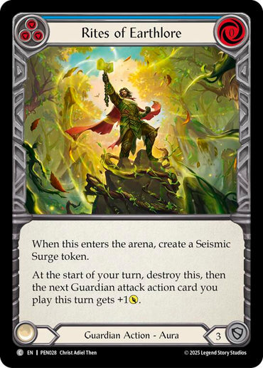 Rites Of Earthlore (Blue) (Rainbow Foil) [PEN028] (Compendium of Rathe)  Rainbow Foil