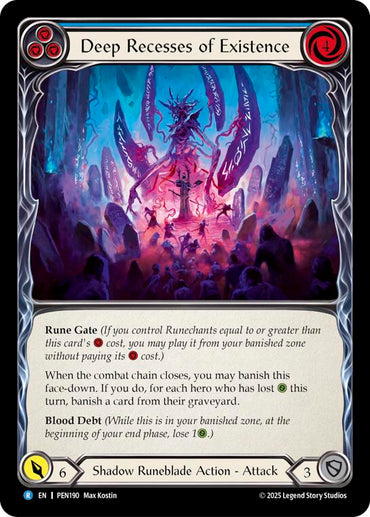 Deep Recesses Of Existence (Blue) (Rainbow Foil) [PEN190] (Compendium of Rathe)  Rainbow Foil