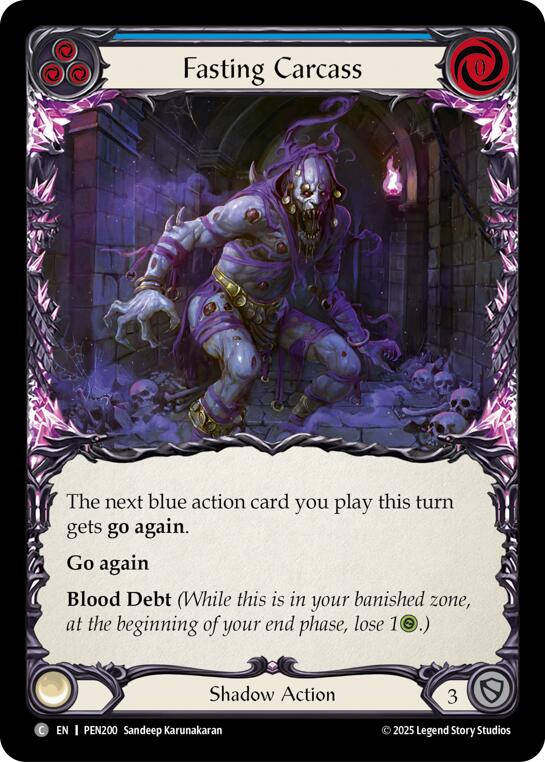 Fasting Carcass (Blue) (Rainbow Foil) [PEN200] (Compendium of Rathe)  Rainbow Foil