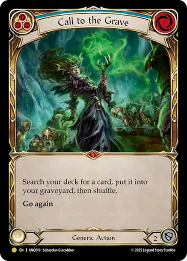 Call To The Grave (Blue) (Gold) [ANQ019] (Compendium of Rathe - Antiquity Pack)