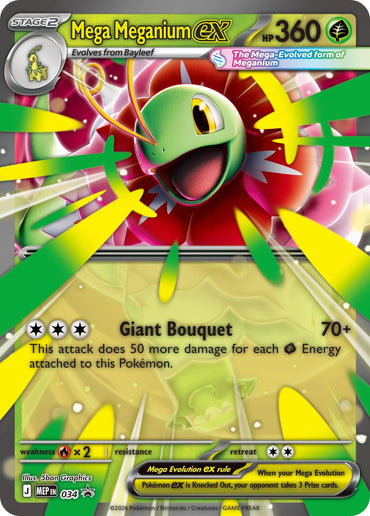 Mega Meganium ex (034) [Mega Evolution Promo]