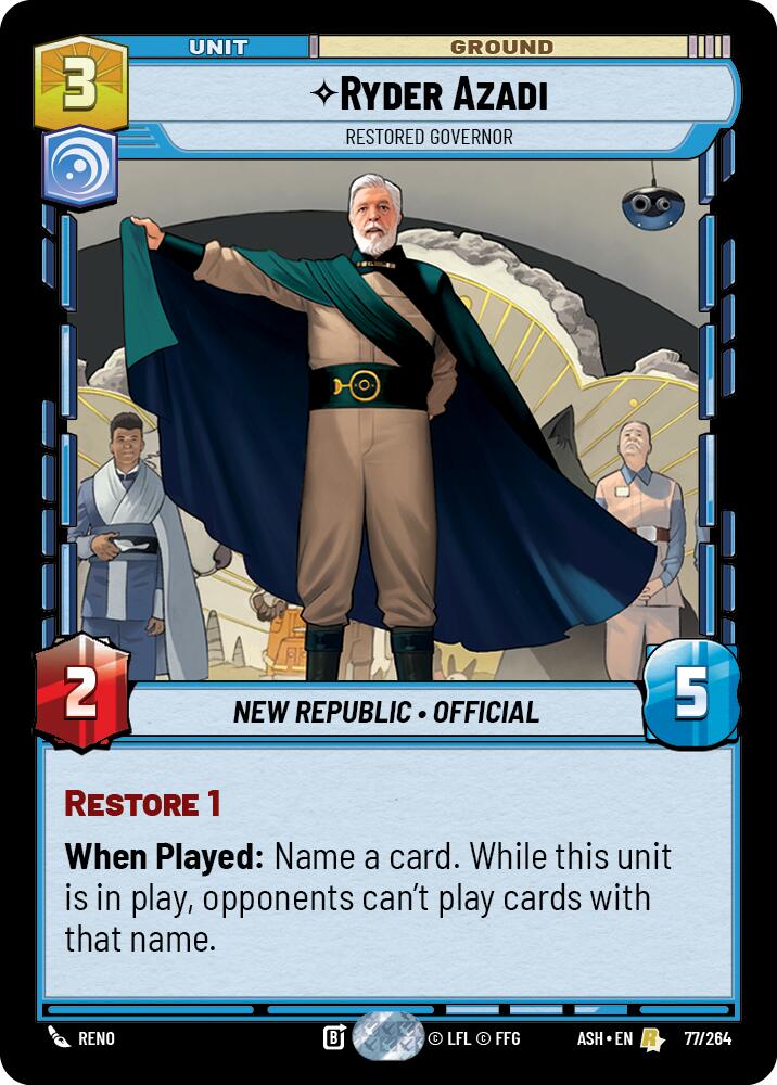 Ryder Azadi - Restored Governor (77/264) (77/264) [Ashes of the Empire]
