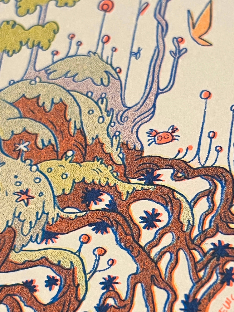 Totoro Small Riso Print