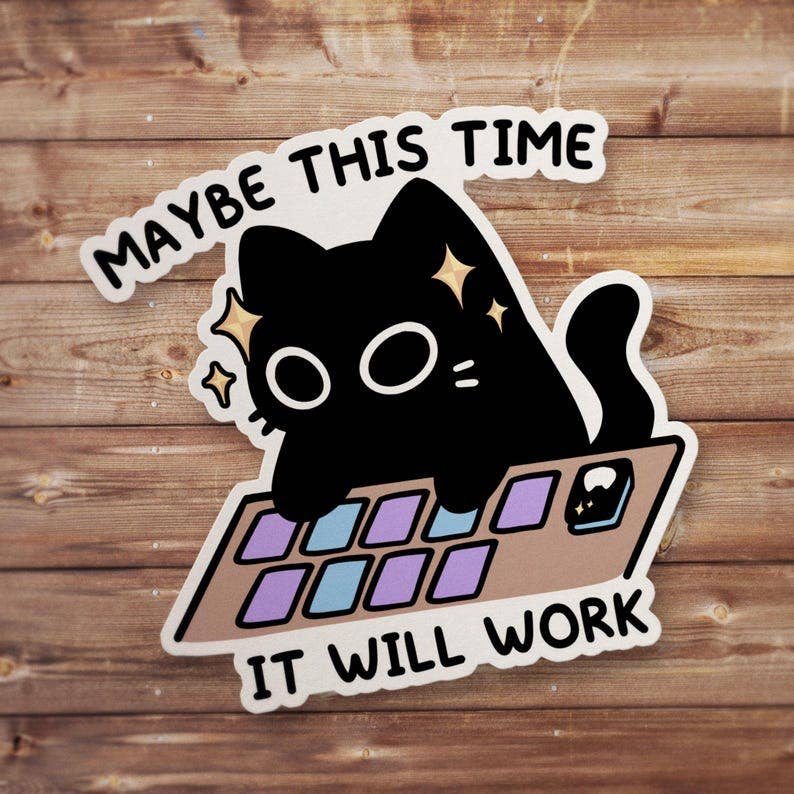 Funny Black Cat MTG Sticker, Magic The Gathering Decal, TCG Card Gamer Gift, Void Kitty Vinyl, Commander Deck Art, Nerd Laptop, Card Games