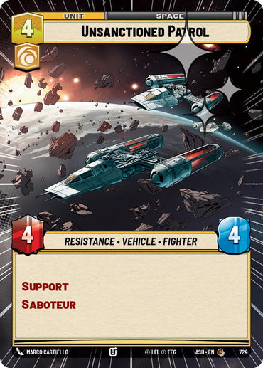 Unsanctioned Patrol (724) (Hyperspace Foil) (724) [Ashes of the Empire]