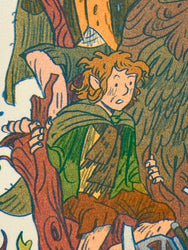 Lord of the Rings, Two Towers Print - Small Riso Print