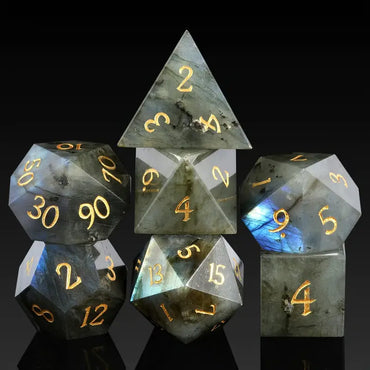 Gemstone Dice Set Moonstone (DCPHGS9)