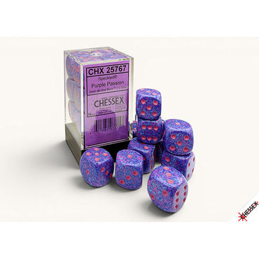 16mm 12d6 Speckled Dice: Purple Passion (CHX25767)